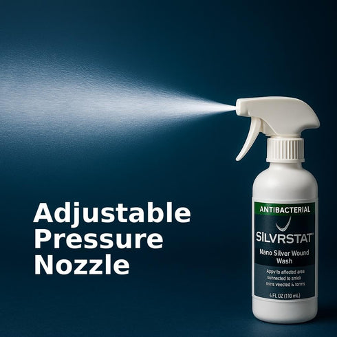 4 oz SilvrSTAT Nano Silver Wound Wash Sprayer | Debride & Fine Mist Spray | fl