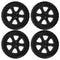 NOLITOY 4pcs Heavy Duty Shopping Cart Replacement Wheels for Folding Grocery Trolley
