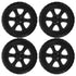 NOLITOY 4pcs Heavy Duty Shopping Cart Replacement Wheels for Folding Grocery Trolley