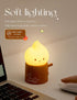 Emotional Support Flame Night Lamp, Fire with Positive Smile Candlelight Mood Light, Rechargeable Fake Candles