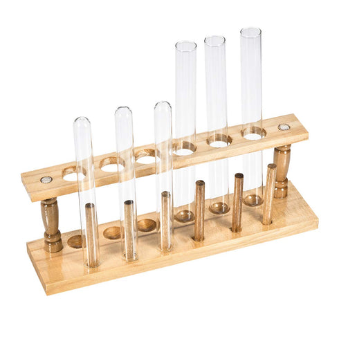 uxcell Wooden Test Tube Holder Rack for 16-20mm Centrifuge Tubes, 6 Wells, 6 Pins, 2Pcs