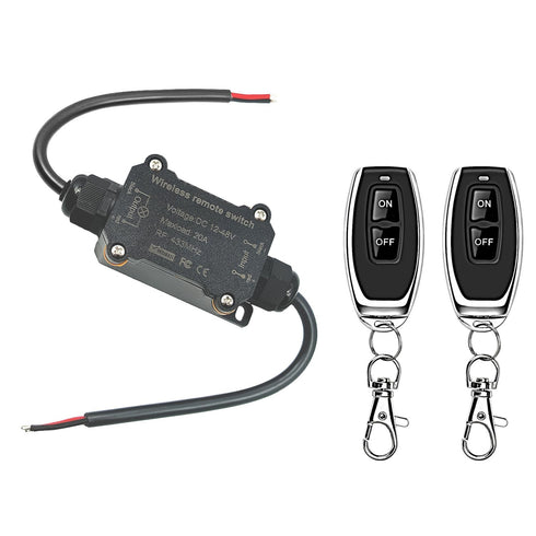 DC12V Switch,DC12V/24V/48V/20A Switch,164ft Waterproof Remote Control Wireless Remote Long Range RF Remote Control