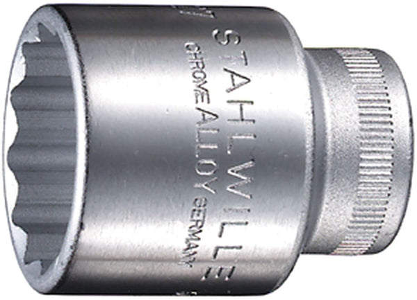 Stahlwille 03410036 5/8" Bi-Hex Socket: High-Performance Steel, Chrome-Plated, Thin-Walled for Tight Spaces