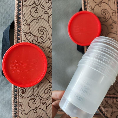 NentMent 6 Pack 4 oz Specimen Cups Disposable Urine Collection Containers with Leak Proof Lids Stool Sample Pee Cup
