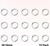 ManTangSun 15 Pack 5/8" 16mm Mini Binder Rings Metal Loose Leaf Loop Book Ring for Flash Card Index, Silver