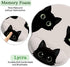 Funny Cat Mouse Pad, Ergonomic with Wrist Rest, Gaming Mouse Pad with Non-Slip Pain Relief PU Base, Black