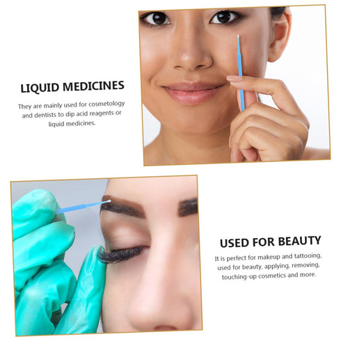 4packs NOLITOY Beauty Cotton Brush Micro Swabs Disposable for Esthetician Supplies