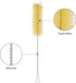 Test Tube Brushes, 10 Pack Bristle Test Tube Bottle Wash Cleaning Brushes with Radial Tufted End Suitable for Laboratory Use, Size L