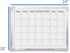 Flipside Framed Calendar Dry Erase Board, 24 x 18, White Surface with Silver Aluminum Frame