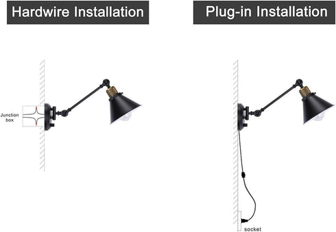 Dimmable Dimmer Room(1 Pack, 1 Bulb TRLIFE Wall Sconce Plug in, Wall Sconce Wall Lights with Plug in Cord and On/Off