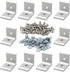 10 Sets 1" x 1" Aluminum Extrusion Profiles Corner 1010 Series Angle Bracket Connector with M6 T Slot Nuts