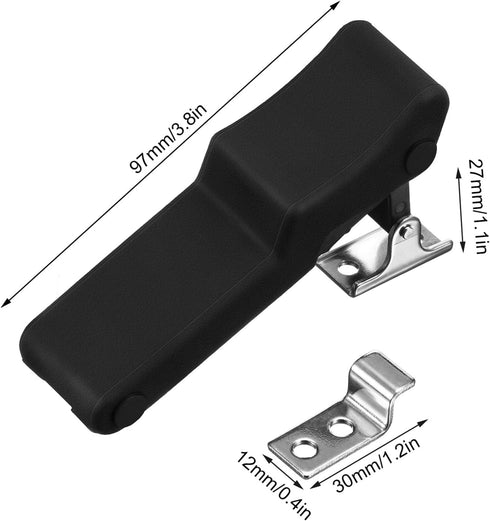 Mudder 4 Pcs Flexible Rubber Draw Latch for Cooler, Front Storage Rack with Stainless Steel Keeper