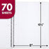 Mead Spiral Notebook, 4 Pack, 1-Subject, Wide Ruled, 70 Sheets per Notebook, 7-1/2" x 10-1/2", Colors Vary (72873)