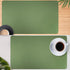 Busnos 47.2" x17" Cute Desk Cover - Mouse Pad, Green Leather Non-Slip Laptop Mat for Desktop