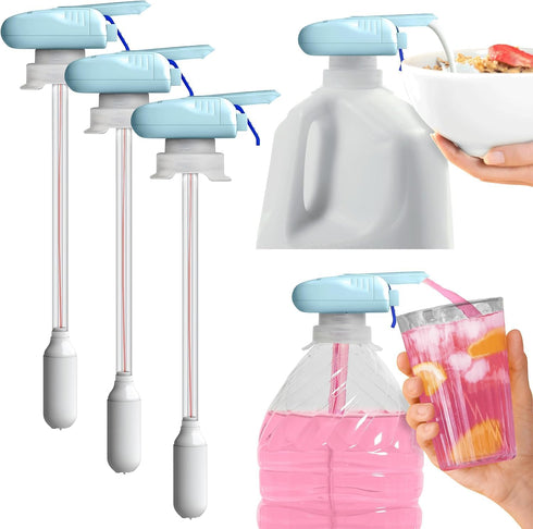 Magic Tap Automatic Drink Dispenser for Fridge, Teal (3 Pack), No Spill