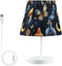 CWUPZAY Bedside Table Lamp for Bedroom Moths Mushrooms Moon Nightstand Lamp Small with