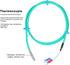 K Type Thermocouple, Waterproof Silicone Temperature Sensor with Soft Cable, Green 5x30mm Stainless Steel Probe