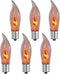 Hompavo Upgraded Flame Light Bulbs, Compact E12 Chandelier Base Candle Flickering Fire
