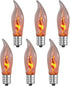 Hompavo Upgraded Flame Light Bulbs, Compact E12 Chandelier Base Candle Flickering Fire
