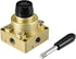 uxcell Rotary Lever Hand Valve, HV-03 G3/8 Female, 3 Position 4 Ways Air Flow Control