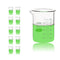 Utile 600ml Beaker Set, 10pcs of 20.3oz Thickening Grass Beakers, Borosilicate Glass with Printed Graduation