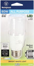 Westinghouse 3319920 60-Watt Equivalent T7 Bright White LED Light Bulb, Medium Base, 4 Count