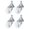 PATIKIL 1.25 Inch Stem Casters, 4 Pack Wire Shelf Caster Threaded Swivel