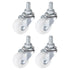 PATIKIL 1.25 Inch Stem Casters, 4 Pack Wire Shelf Caster Threaded Swivel