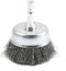 Forney 72729 Wire Cup Brush, Coarse Crimped, 1/4-Inch Hex Shank, 2-Inch