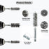 ASNOMY 5Pcs 5/8" Stainless Steel Bore Brush, Wire Brush Set for Power Drill Cleaning