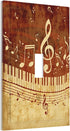 haigof 1 3 5 Inch Piano Keys Musical Notes Music Vintage Light Switch Cover Wall Plate Gang Single Plates Print