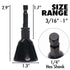 Deburring External Chamfer Tool with Tungsten Carbide Blade, Quick Release Hex Shank, Fits 3/16" to 1"
