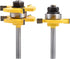 KATUR Tongue and Groove Router Bit Set, 1/4 Inch Shank Grooving Router Bit, 3 Teeth T Shape Woodworking Tools
