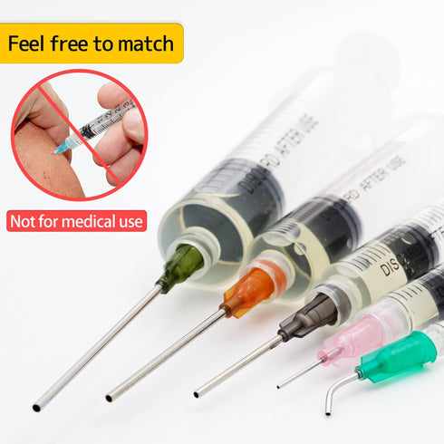 Glue Applicator Syringe with Blunt Tip Needle and Cap for Liquid, Glue, Ink, Perfume, Lip Gloss Making