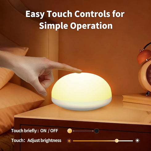 2 Dimmer Nursery Night Light for Kids, Baby Nightlight with Colors Changing Mode, Touch Control Portable Lamp