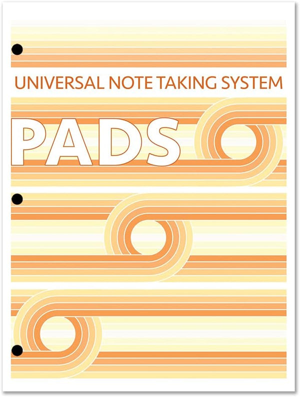 BookFactory Universal Note Taking System (Cornell Notes) - 3 NoteTaking Pads, 50 Pages, 8 1/2" x 11"