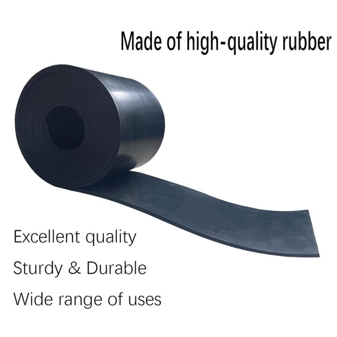 Neoprene Rubber Strips 1/8" Thick X 4" Wide X 10' Long, Wide Rubber Strip for Supports and Sound-proofing