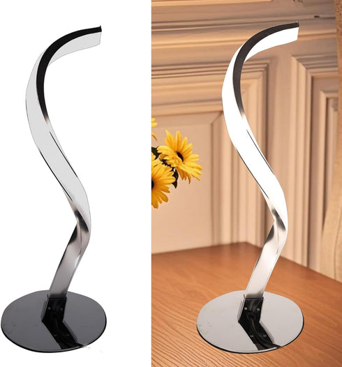 Generic Dimmable LED Table Lamp, Touch Control LED Nightstand Lamp, Unique Bedside for Home Decor Living Room Bedroom