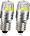 Ruiandsion 2pcs E10 Base LED Upgrade Bulb, 3V COB 2W Replacement for Flashlights, Torch Lights, White