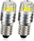 Ruiandsion 2pcs E10 Base LED Upgrade Bulb, 3V COB 2W Replacement for Flashlights, Torch Lights, White