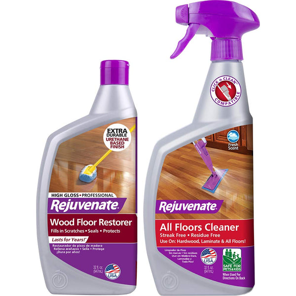 Rejuvenate Professional Wood Floor Restorer and Polish with Durable Finish Easy Mop On