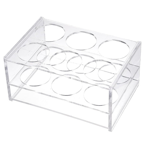 YOKIVE Tube Rack, Polypropylene Test Tube Holder for 100ml Lab Test Tubes (Clear, 6-Sockets)