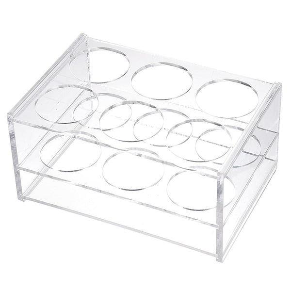 YOKIVE Tube Rack, Polypropylene Test Tube Holder for 100ml Lab Test Tubes (Clear, 6-Sockets)