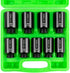 1/2" Drive Impact Socket Set, 9-Piece Metric Deep Axle Nut Sockets, 6-Point,