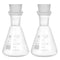PATIKIL Erlenmeyer Flask, 2 Set 150ml Narrow Mouth Graduated Flasks with Silicone Stopper