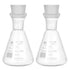 PATIKIL Erlenmeyer Flask, 2 Set 150ml Narrow Mouth Graduated Flasks with Silicone Stopper