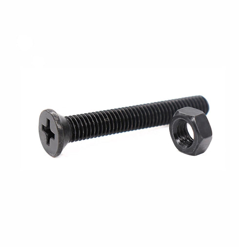 binifiMux 100pcs Flat Phillips Head Black M5 Countersunk Machine Screws Assortment Kit (20mm/25mm/30mm/35mm/40mm)