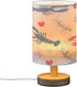 ALAZA Doodle Blue Lobster Bedside Table Lamp with USB Port for Bedroom Nightstand Lamps Night Light Linen Fabric Shade
