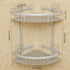 2 Hawsam No Drilling Bathroom Corner Shelves, Aluminum Tier Shower Shelf Caddy Adhesive Storage Basket for Shampoo
