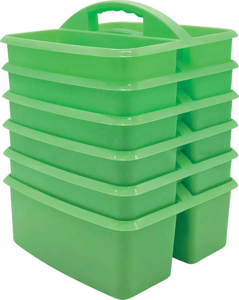 Teacher Created Resources Mint Portable Plastic Storage Caddy, 6-Pack for Classrooms, Kids Room, Office
